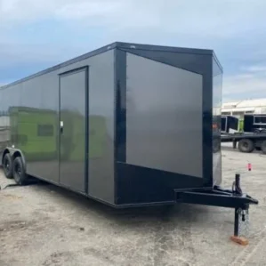 2023 Fast Cargo 8.5×28 Enclosed Charcoal Gray Blackout Trailer For Sale